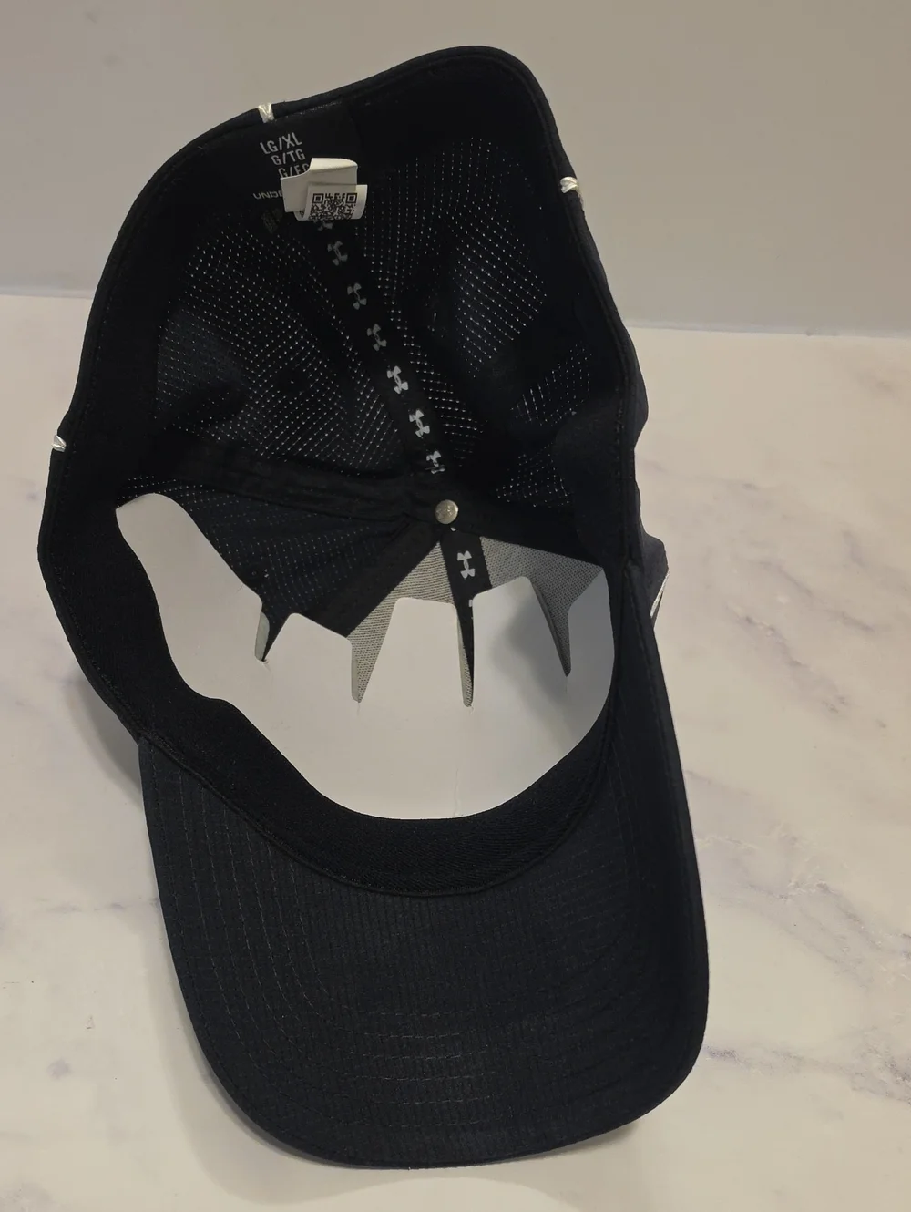 Under Armour Black Cap with White Piping Brand New